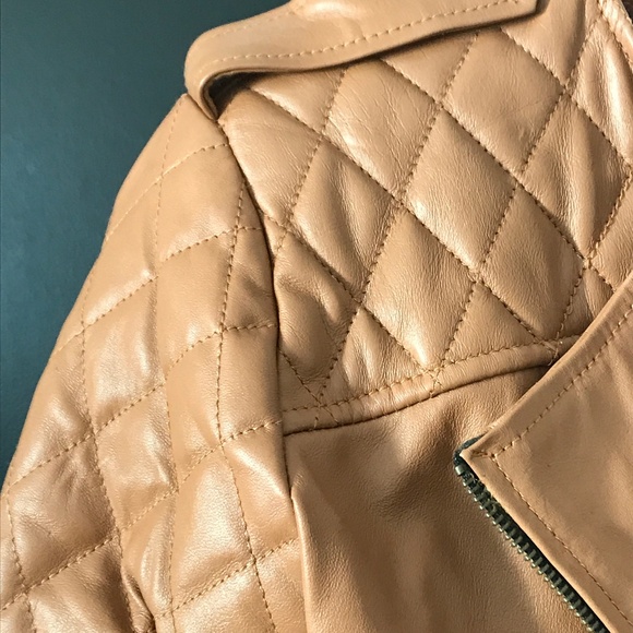 Quilted Moto Jacket in Genuine Leather - Picture 4 of 6